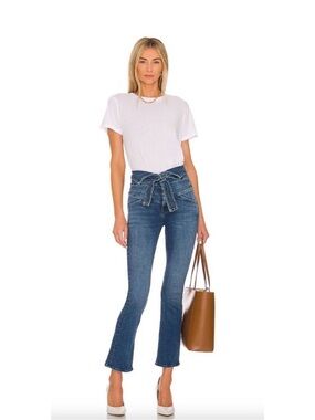 Mother Triple Stack Insider Ankle Blue Jeans in Chick Flick Size 24